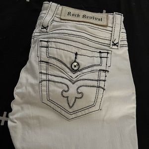 Rock Revival white skinny jeans size 27